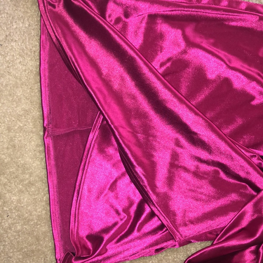 Satin Fuschia Party Dress - Picture 6 of 7